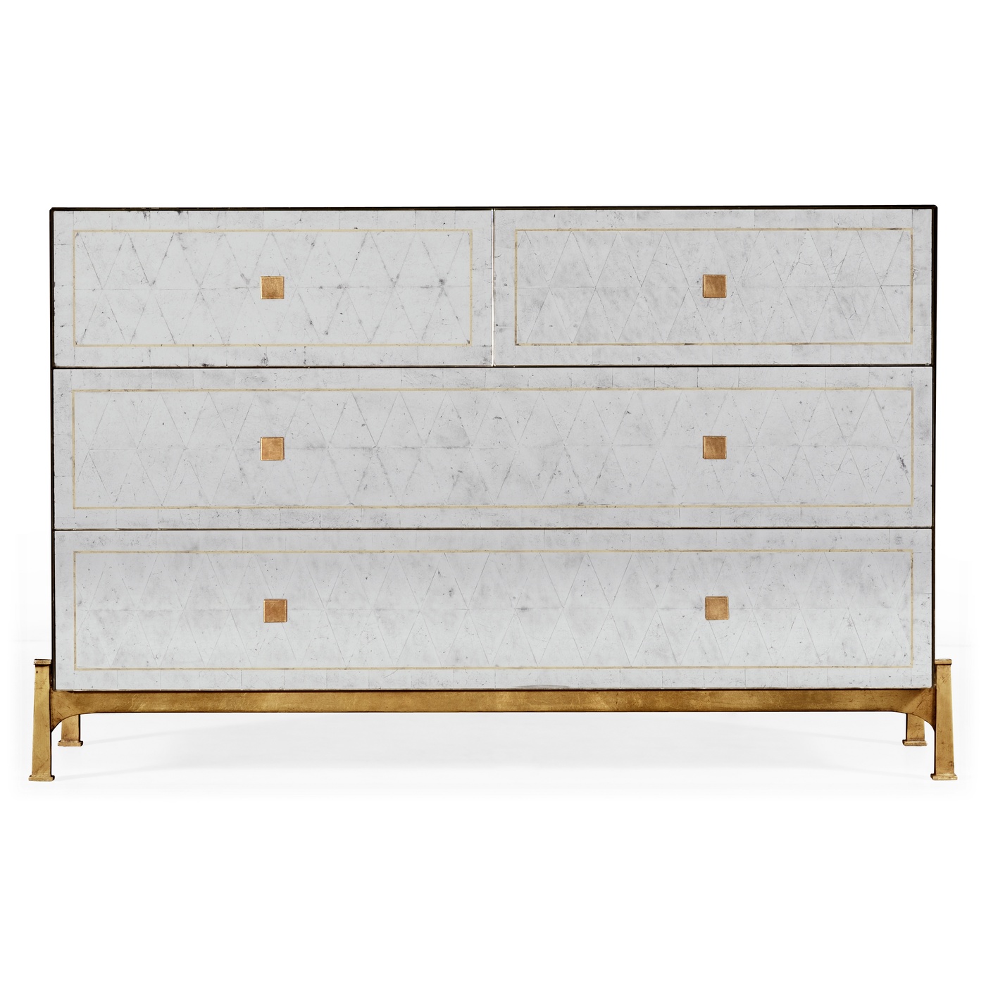 Églomisé & Gilded Large Chest of Drawers