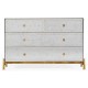 Églomisé & Gilded Large Chest of Drawers