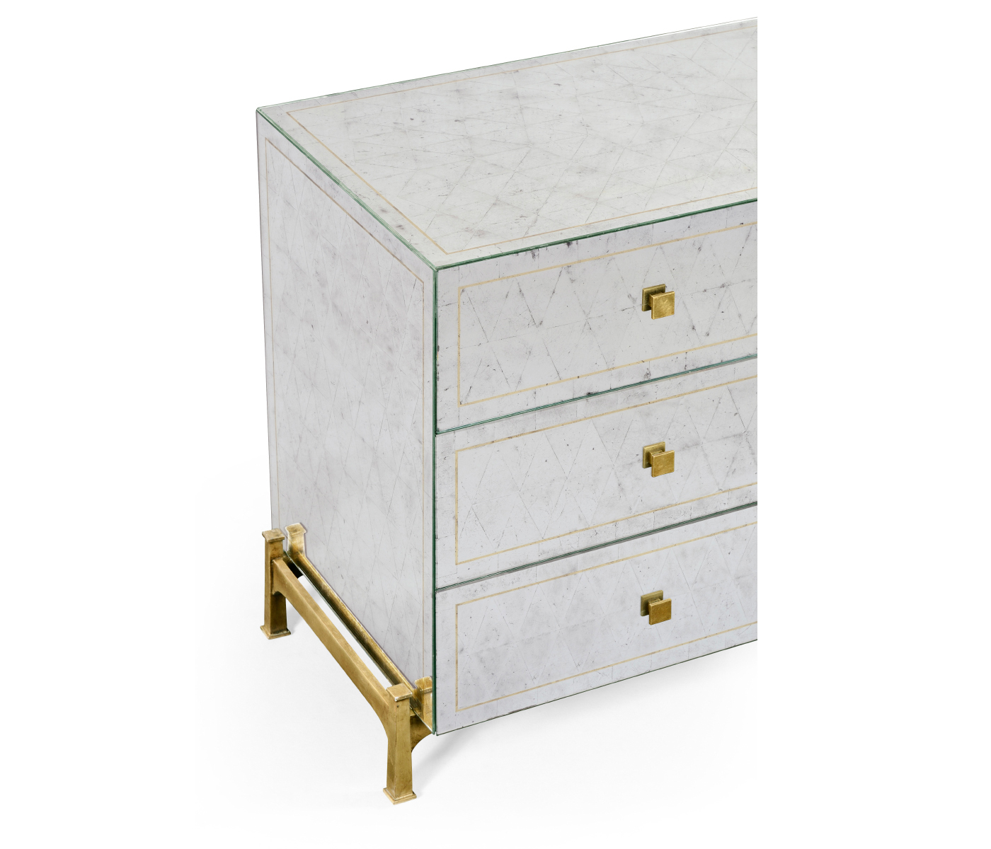 Églomisé & Gilded Large Chest of Drawers