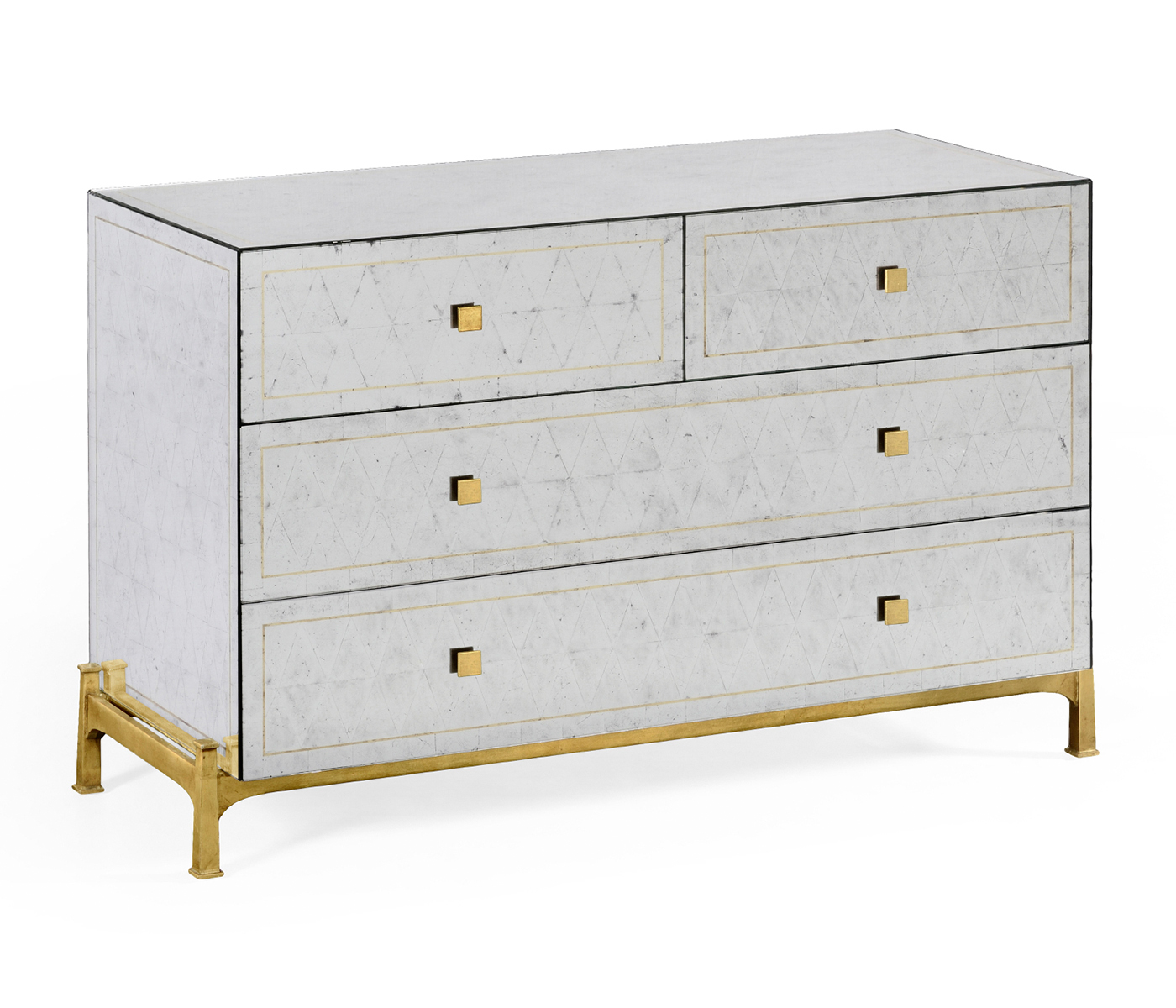 Églomisé & Gilded Large Chest of Drawers