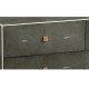 Anthracite Faux Shagreen & Gilded Large Chest of Drawers