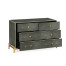 Anthracite Faux Shagreen & Gilded Large Chest of Drawers