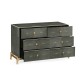 Anthracite Faux Shagreen & Gilded Large Chest of Drawers