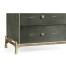 Anthracite Faux Shagreen & Silver Large Chest of Drawers