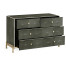Anthracite Faux Shagreen & Silver Large Chest of Drawers