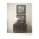 Anthracite Faux Shagreen & Silver Large Chest of Drawers