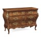 Louis XV crotch walnut chest of drawers