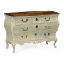 French provincial grey painted chest of drawers