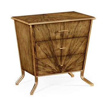 Argentinian Walnut Bedside Chest of Drawers