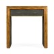 Argentinian walnut & anthracite faux shagreen side table