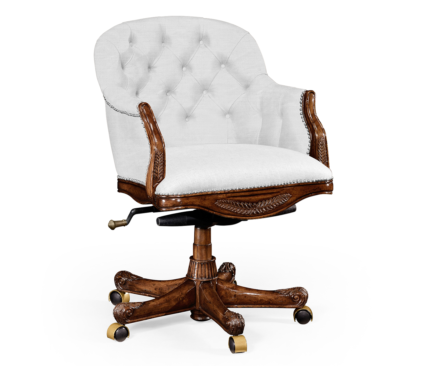 Chesterfield Style Mahogany Office Chair
