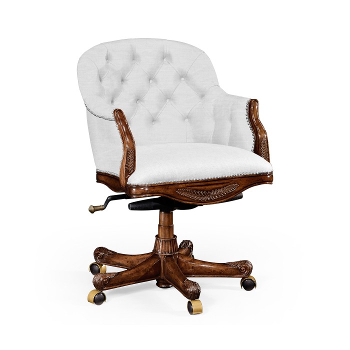 Chesterfield Style Mahogany Office Chair