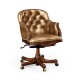 Chesterfield Style Mahogany Office Chair