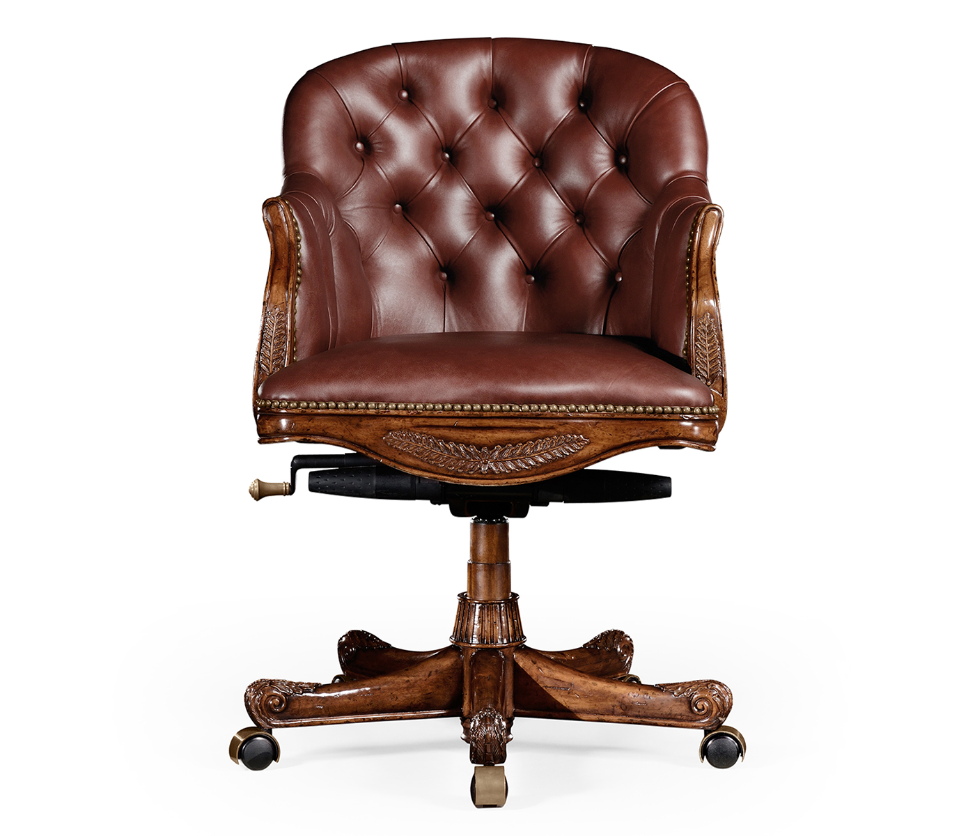 Chesterfield Style Mahogany Office Chair