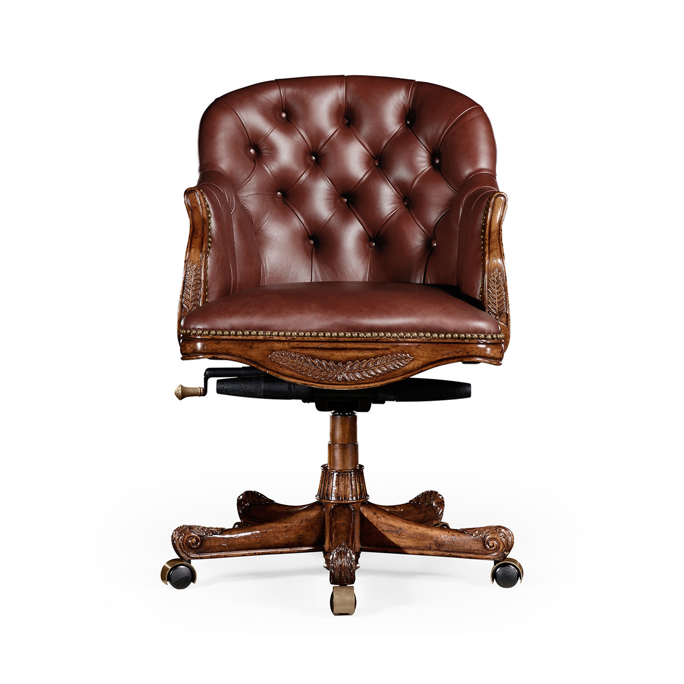 Chesterfield Style Mahogany Office Chair