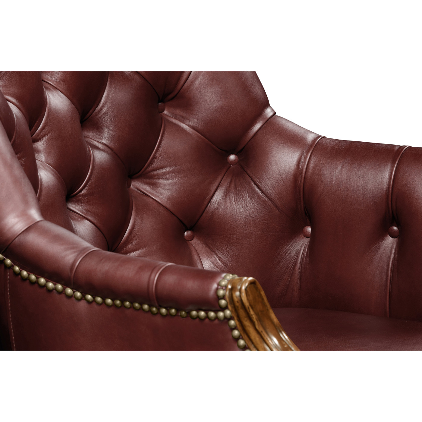 Chesterfield Style Mahogany Office Chair