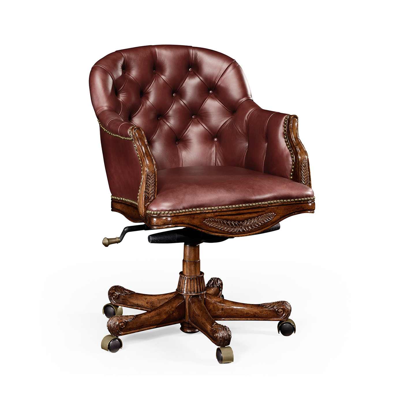 Chesterfield Style Mahogany Office Chair