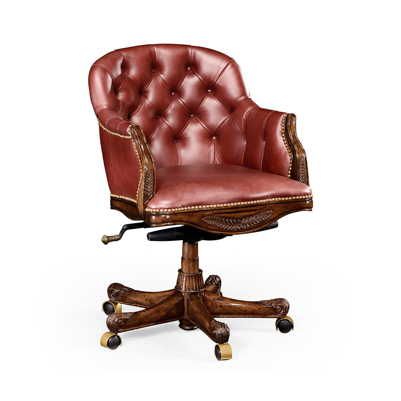 Chesterfield Style Mahogany Office Chair
