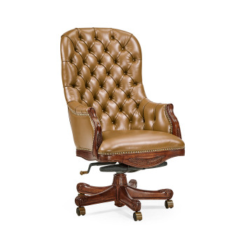 Chesterfield Style High Back Desk Chair