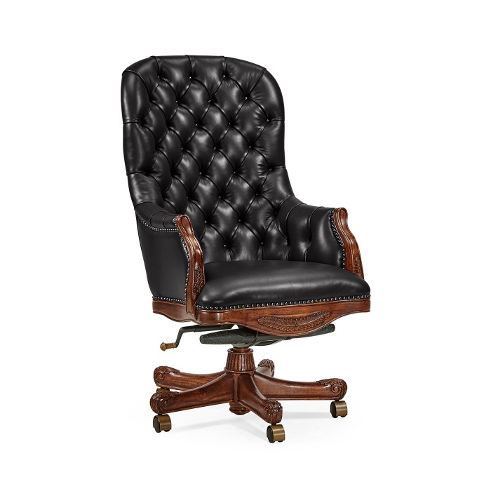 Chesterfield Style High Back Desk Chair