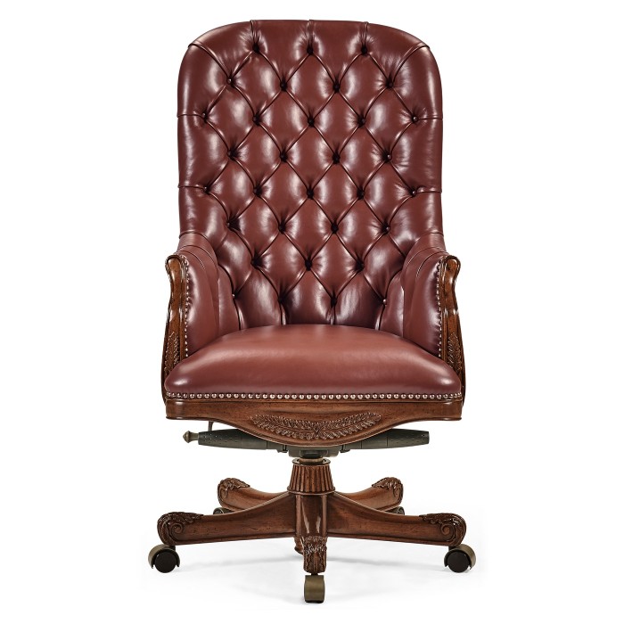 Chesterfield Style High Back Desk Chair