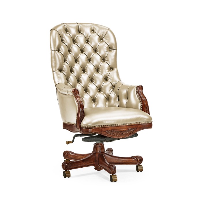 Chesterfield Style High Back Desk Chair