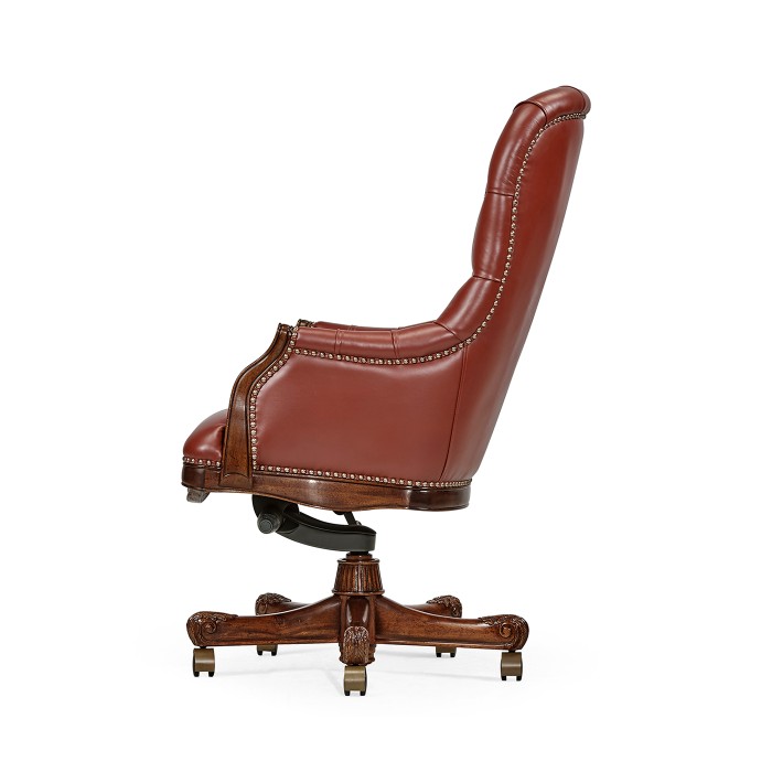 Chesterfield Style High Back Desk Chair