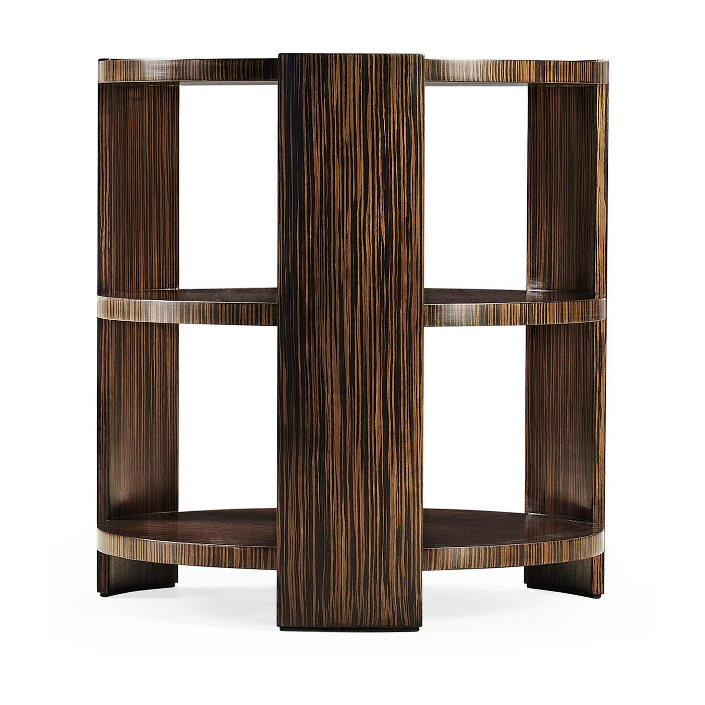 Art Deco Style Three-Tier Faux Macassar Side Table