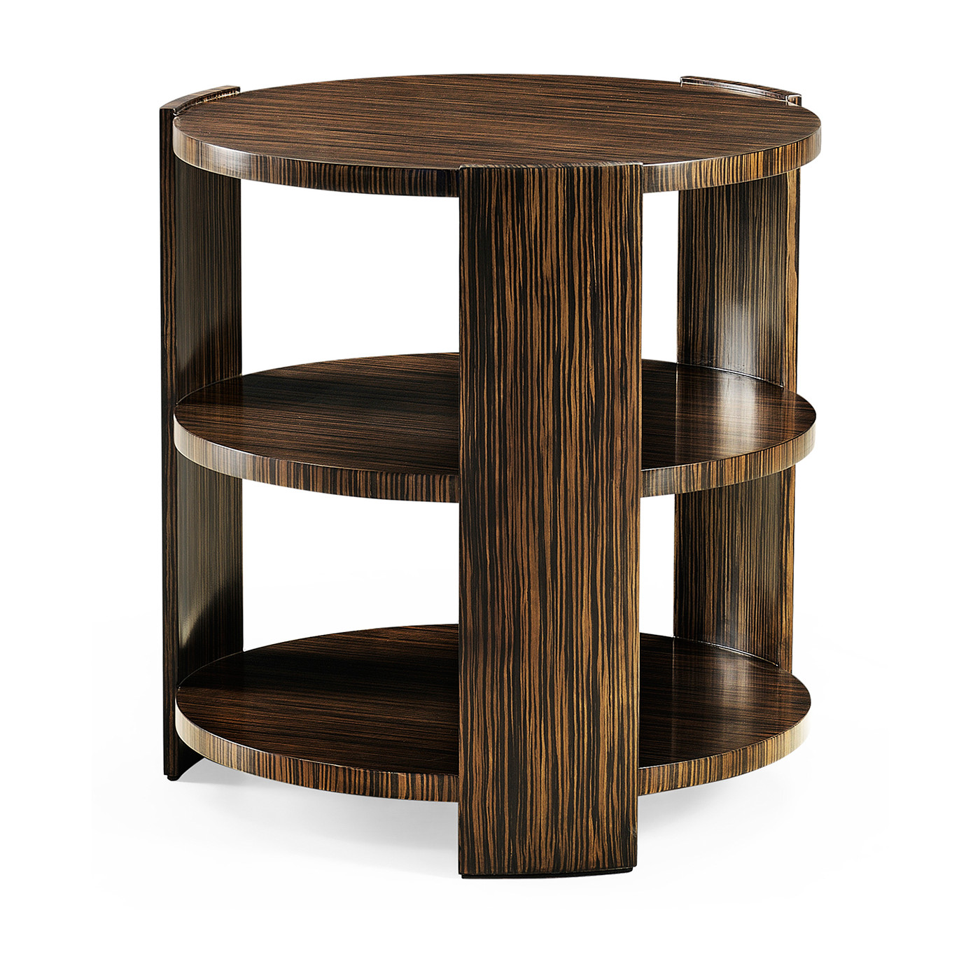 Art Deco Style Three-Tier Faux Macassar Side Table