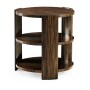 Art Deco Style Three-Tier Faux Macassar Side Table
