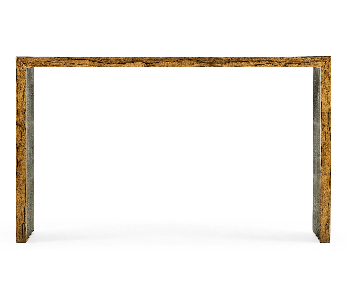 Argentinian Walnut & Anthracite Faux Shagreen Console