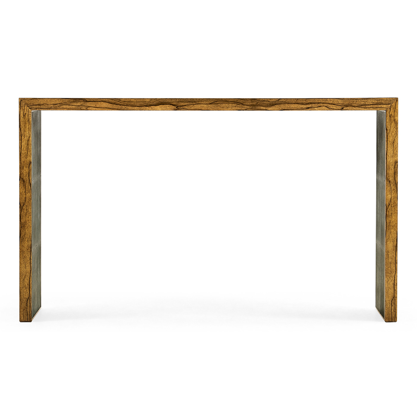 Argentinian Walnut & Anthracite Faux Shagreen Console