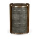 Faux Macassar & Anthracite Shagreen Oval Bedside Chest