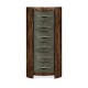 Faux macassar & anthracite shagreen oval chest (Tall)
