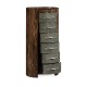 Faux macassar & anthracite shagreen oval chest (Tall)