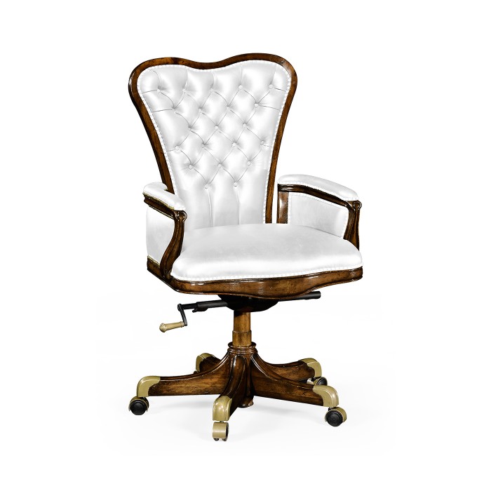 Double Lobed Walnut Office Chair