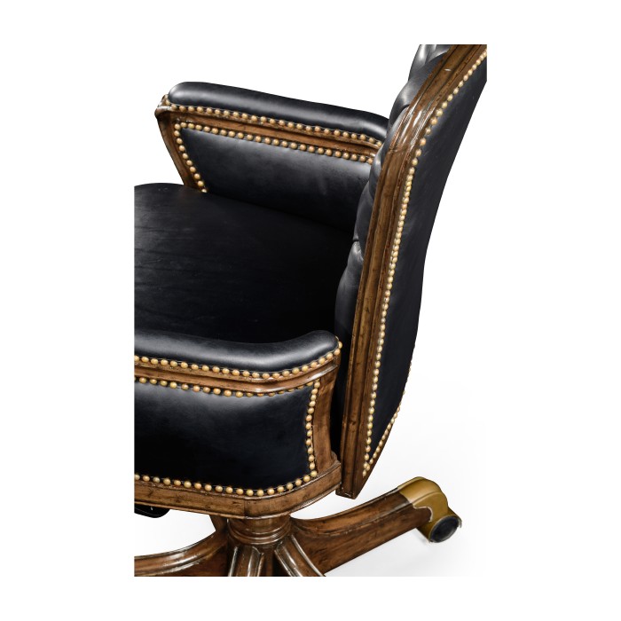 Double Lobed Walnut Office Chair