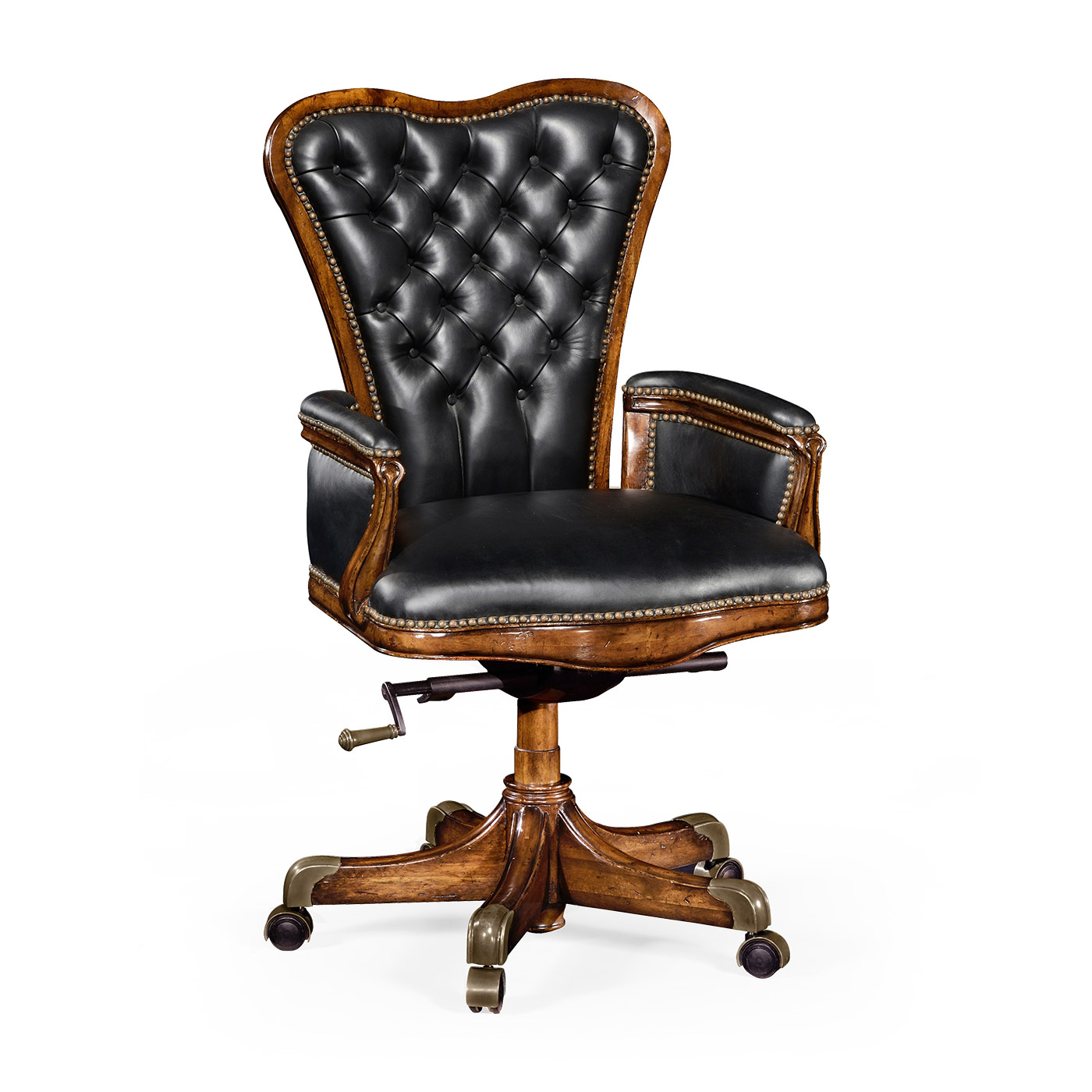 Double Lobed Walnut Office Chair