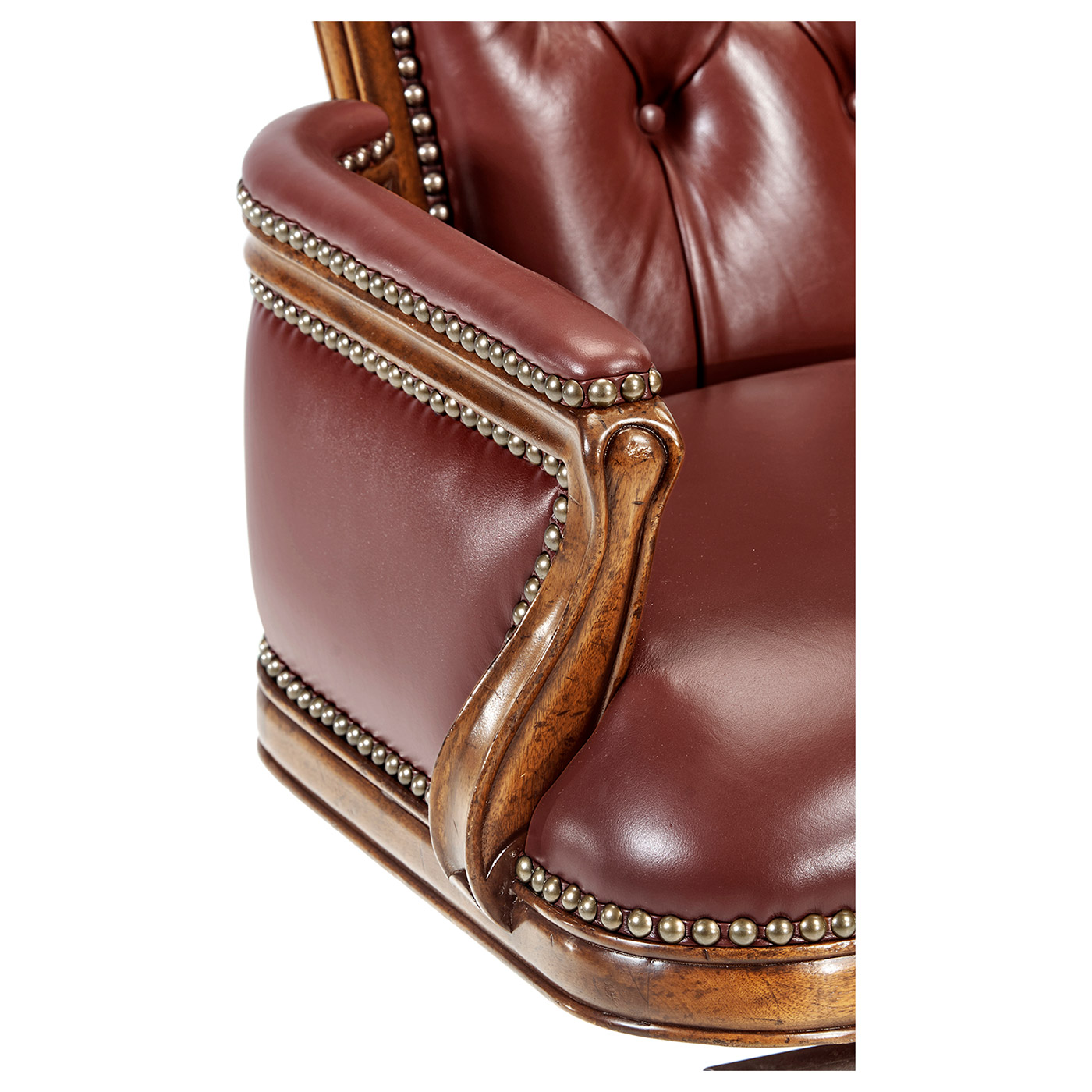 Double Lobed Walnut Office Chair