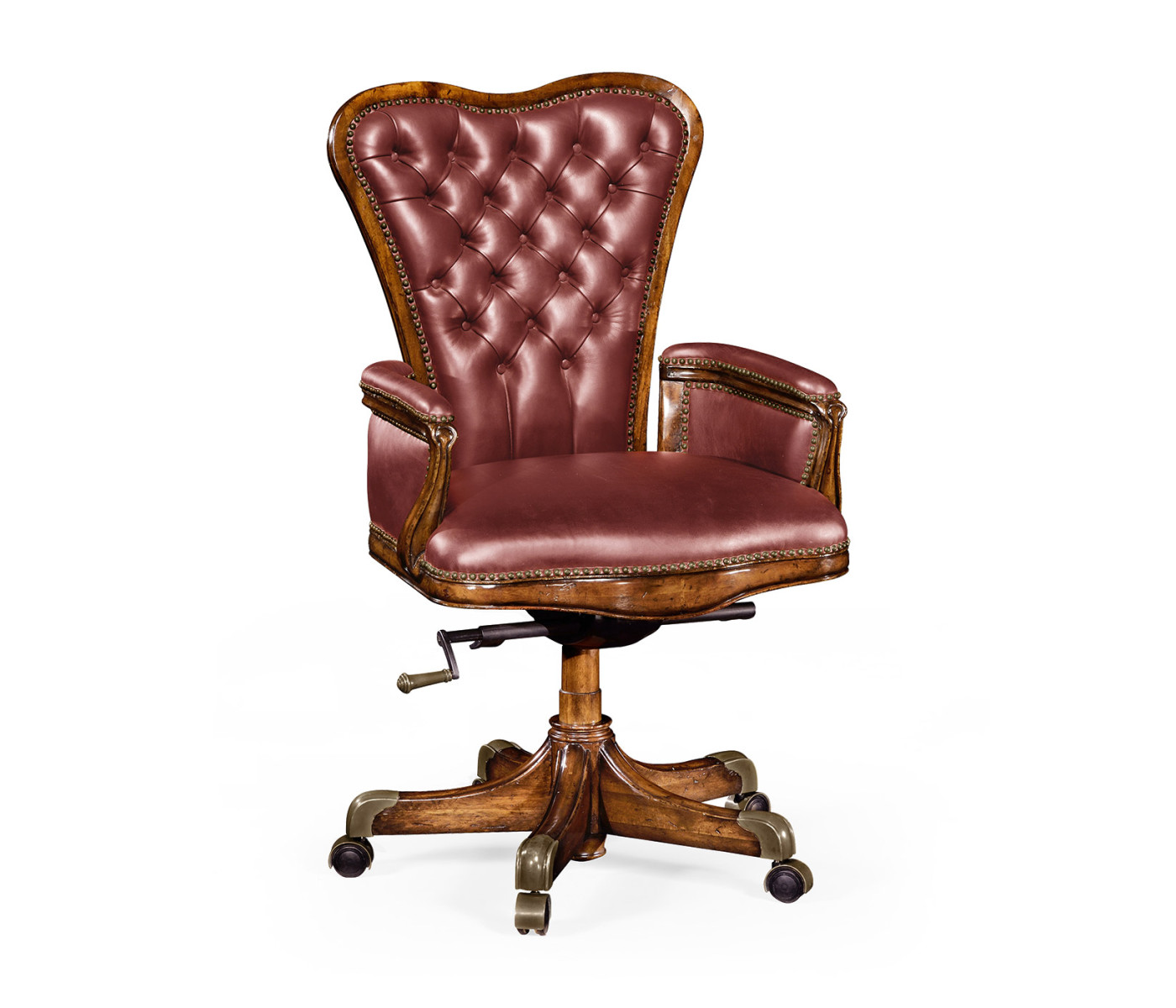 Double Lobed Walnut Office Chair