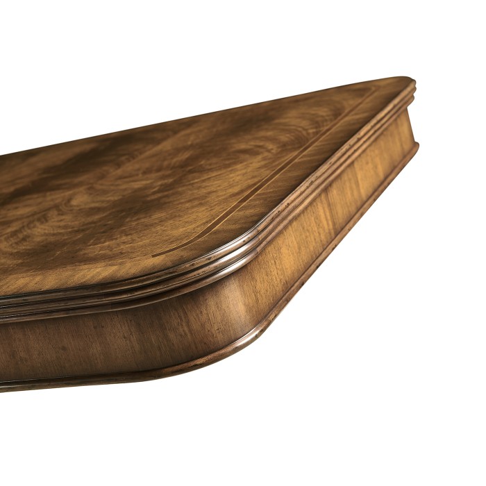 Regency Rectangular Centre Table on Pedestal Base (Crotch Walnut)