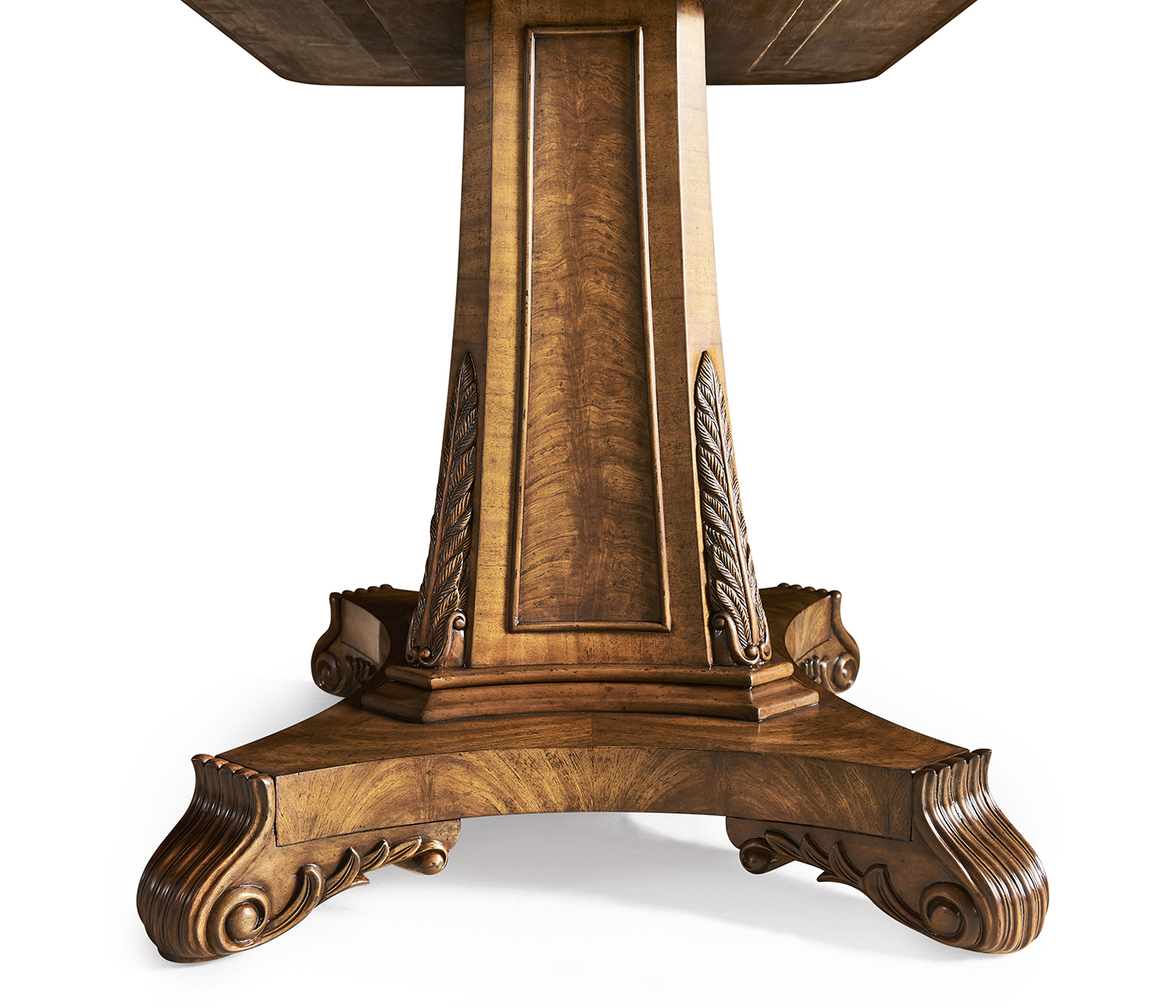 Regency Rectangular Centre Table on Pedestal Base (Crotch Walnut)
