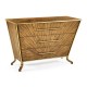 Argentinian walnut veneered tapering chest of drawers