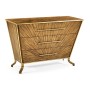 Argentinian walnut veneered tapering chest of drawers