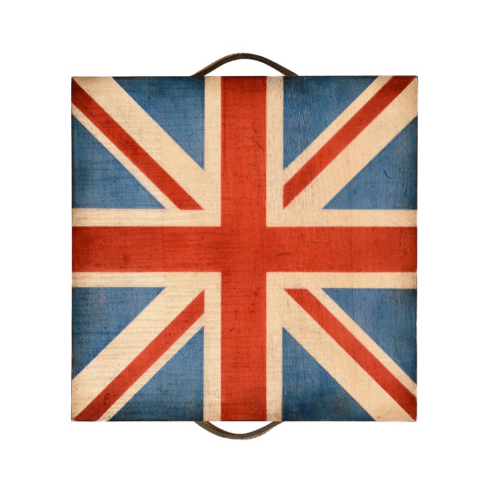 Union Jack Square Box Painted