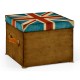 Union Jack Square Box Painted