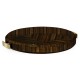 Round Art Deco Macassar Ebony High Lustre Tray