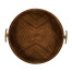Art Deco High Lustre Round Tray with Brass