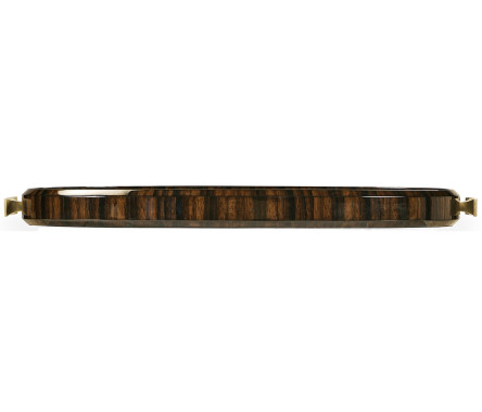 Oval Art Deco Macassar Ebony High Lustre Tray