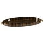 Oval Art Deco Macassar Ebony High Lustre Tray